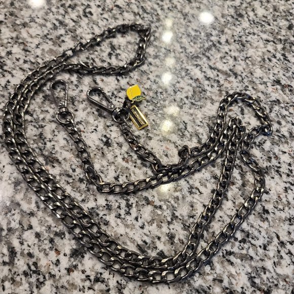 Crossbody Handbag Chain! Small Cuban Link in Gunmetal! Hot!! - Picture 2 of 3